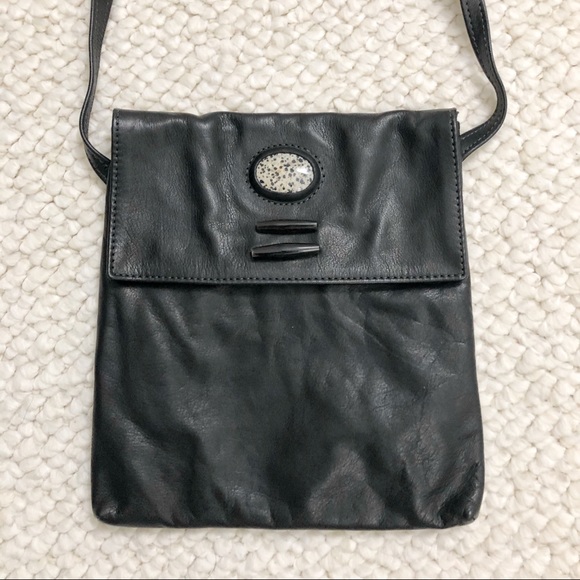 Bags | Breezy Mountain Leather Crossbody Black Bag | Poshmark